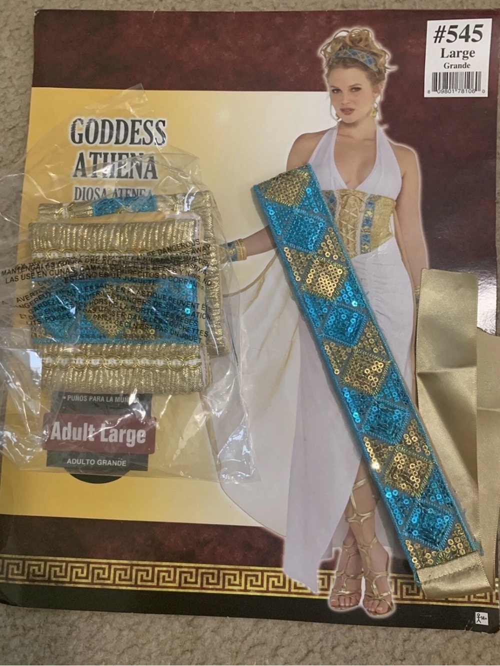 Goddess Athena Costume Helen Of Troy Style Game Of Thrones Ladies L Halloween